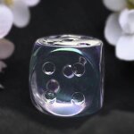 White Smelted Crystal Dice Ornament Manufacturer - Natural Electroplated Decorative Craft for Study Living Room