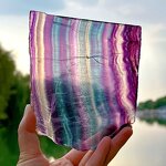Rainbow Fluorite Slabs Manufacturer - High Quality Natural Polished Crystal Craft for Home Decoration Feng Shui Love Mascot