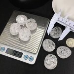 Crackled White Quartz Tumbled Stones Manufacturer - Natural Polished Raw Crystal Gravel for Feng Shui Souvenir Gift DIY Model