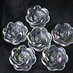Electroplated White Smelted Crystal Jade Manufacturer - Polished Rose for Valentine's Day Gift Decorative Craft
