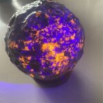 Fluorescent Crystal Flame Stone Moon Sphere Manufacturer - Natural Hand-Carved Engraving Durable Desktop with Fire Spirit