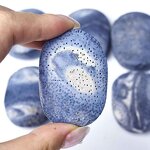 Blue Coral Handheld Hot Compress Stone Manufacturer - Natural Polished Crystal Mineral Specimen Palm Stone