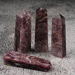 Lepidolite Crystal Pillar Manufacturer - Natural Single-Pointed Four-Sided Carved From Rough Stone Polished Raw