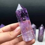 Amethyst Crystal Point Healing Water Bottle Manufacturer - Natural Obelisk Wand Quartz Glass Gemstone