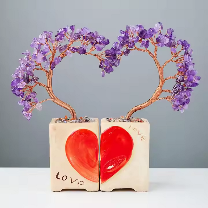 Obsidian Crystal Tree Manufacturer - Wholesale Decorative for Girlfriend Valentine Wedding