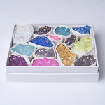 Energy Mineral Crystal Cluster Mixture Manufacturer - Natural Electroplating Rainbow Clear Quartz Gift Box