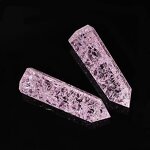 Pink Crackle Crystal Raw Stone Prism Manufacturer - Natural Hexagonal Ornament for Crystal Crafts