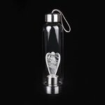 White Crystal Point Healing Water Bottle Manufacturer - Natural Obelisk Wand Quartz Glass Gemstone