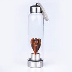 White Crystal Point Healing Water Bottle Manufacturer - Natural Obelisk Wand Quartz Glass Gemstone