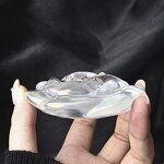 Electroplated White Smelted Crystal Jade Manufacturer - Polished Rose for Valentine's Day Gift Decorative Craft