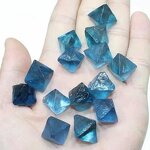 Blue Fluorite Octahedral Ore Specimen Manufacturer - Natural Crystal Polished Business Gift Model for Feng Shui Angel Mascot