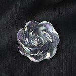 Electroplated White Smelted Crystal Jade Manufacturer - Polished Rose for Valentine's Day Gift Decorative Craft