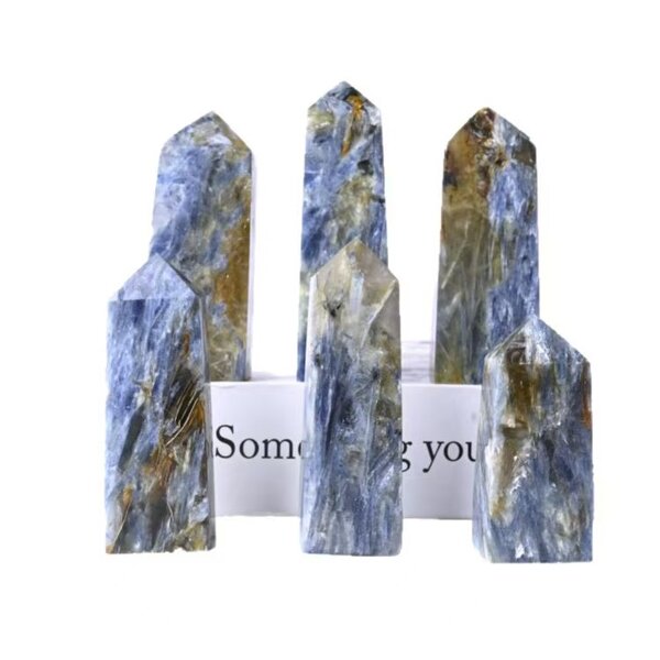 Kyanite Square Column Manufacturer - Natural Crystal Fashionable Home Office Desktop Decorative Hand Carved Business Gift