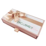 Sliding Eyelash Packaging Factory - Pink Black Brown Ribbon Print Logo