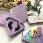 Purple Eyelash Box Manufacturer - Customizable Logo 15mm-28mm Natural