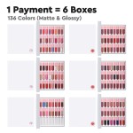 Lip Gloss Kit Manufacturer - 136pcs/set Glossy Matte Mini Lip Gloss