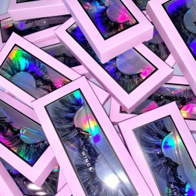 3D Mink Lashes Factory - 25mm Customize Box Packaging Eyelashes