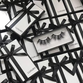 丝带蝴蝶结睫毛盒生产商-定制开盒节日礼品包装