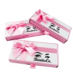 Sliding Eyelash Packaging Factory - Pink Black Brown Ribbon Print Logo