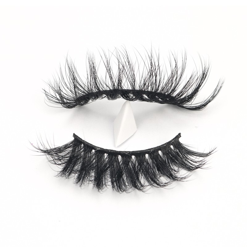 Faux Mink False Lashes Manufacturer - Top Quality 3D Curly 25mm Russian