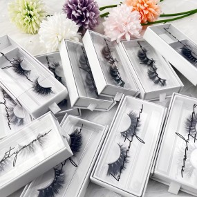 Fluffy Faux Mink Lashes Factory - 25mm Custom Logo Packaging Box