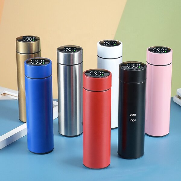 Smart Thermos Manufacturer - H4.0 500ml Black Double Wall Insulation Stainless Steel Fahrenheit with Digital Temperature Display