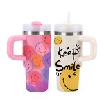 Insulated Tumbler Manufacturer - Personalized Gift Kids 14 oz Travel Coffee Mug Stainless Steel Vacuum Leak Proof Double Wall Handgrip