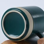 Ceramic Milk Coffee Cup Manufacturer - Promotional Advertising Gift Creative Two Tone Color Sublimation Porcelain with Bamboo Handle