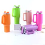 Coffee Cup Tumbler Manufacturer - Birthday Gift for Girls 40 Oz Leak-Proof Double Wall Hot Pink Stainless Steel Vacuum Travel with Straw