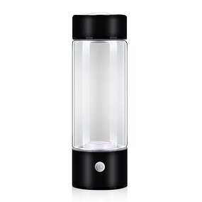 Hydrogen Generator Water Cup Manufacturer - 2024 New Design Custom Logo Festival Gift 14oz Black Portable Travel 1000ppb Peroxide