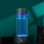 Hydrogen Rich Water Bottle Manufacturer - Corporate Gift 2-in-1 Green 14oz Anti-Aging Ionized SPE PEM 5000 Ppb Eco-Friendly Stainless Steel