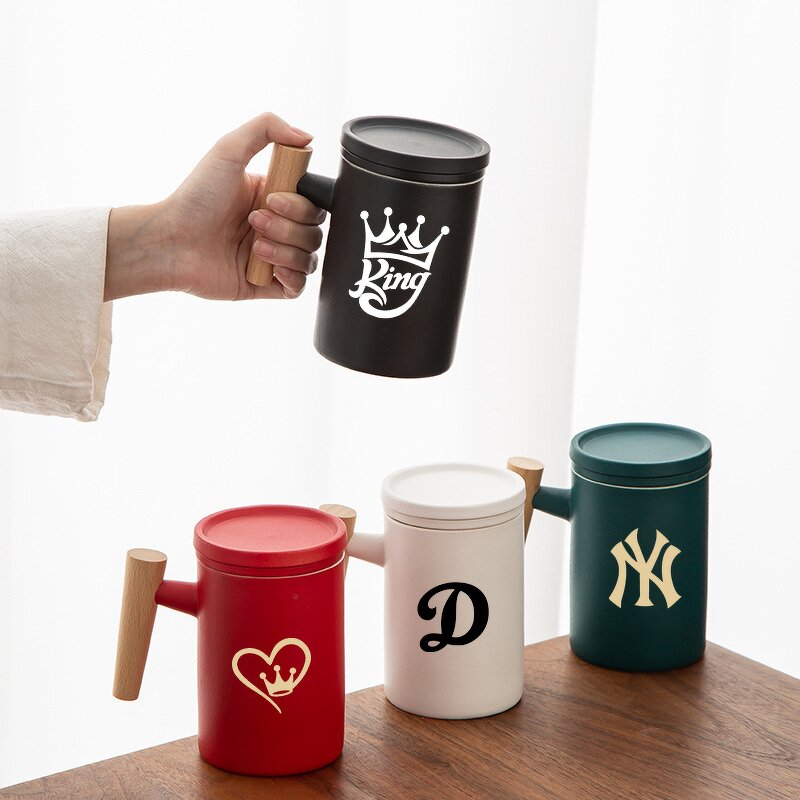 Ceramic Tea Infuser Mug Manufacturer - Corporate Business Gift Creative Matte Sublimation with Lid and Bamboo Handle