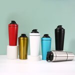Gym Coffee Protein Shaker Manufacturer - Wholesale 500ml Single Wall Stainless Steel Water Bottle Leakproof with Volume Marker Promotional