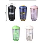 Protein Tumbler Manufacturer - High Quality 20 oz Portable Green Clear Gym Sports Water Bottle Business Gift with Mixing Ball