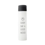 Frosted Glass Water Bottle Manufacturer - 400ml Leakproof Smiling Face for Gym Promotional Business Advertising Rope Drinkware