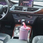 Coffee Mug Tumbler Manufacturer - Wholesale 20oz Gradient Blue Leak Proof Stainless Steel Vacuum Car with Handle and Lid Straw