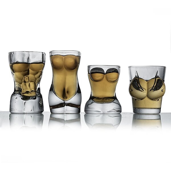 Cocktail Glass Manufacturer - Custom Creative Sexy Lady Body Shape Whiskey Goblet Wine Shot for Party Bar Ktv Nightclub