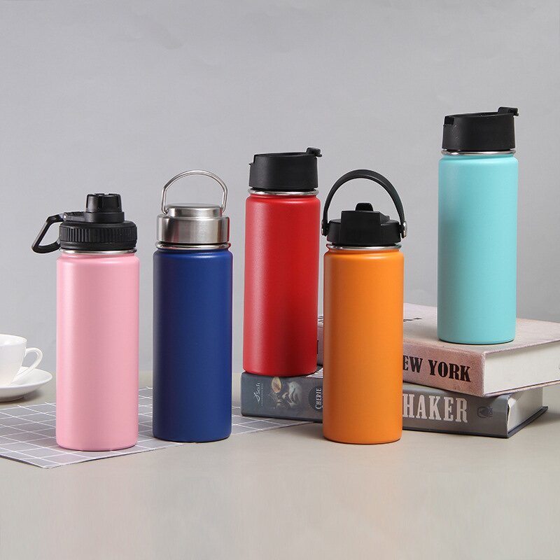Sports Water Bottle Manufacturer - Customized Vacuum Insulated 18oz 32oz Wide Mouth Double Wall Stainless Steel