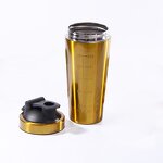 Gym Coffee Protein Shaker Manufacturer - Wholesale 500ml Single Wall Stainless Steel Water Bottle Leakproof with Volume Marker Promotional