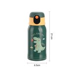 Children Thermos Manufacturer - Cartoon Insulated Leak Proof 500ml Vacuum 316 Stainless Steel Green Water Bottle