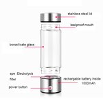 Electric Hydrogen-Rich Generator Cup Manufacturer - Luxury 420ml Burgundy Rechargeable Corporate Gift for Boiling Water