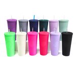 Studded Cup Tumbler Manufacturer - Luxury 24oz Reusable Multi-color Matte Double Wall Insulation with Lid and Bow