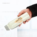 Wheat Straw Glass Water Bottle Manufacturer - High Quality Promotion Gift 12oz Bpa Free Portable Ivory Double Wall with Strap Logo