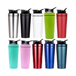 Gym Protein Shaker Bottle Manufacturer - Wholesale Promotion Gift 500ml Portable Bpa Free Stainless Steel Blender with Marker
