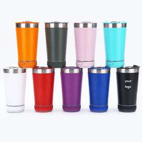 Bluetooth Music Speaker Tumbler Manufacturer - Promotional Gift Rechargeable 16oz Stainless Steel Insulated Smart with Bottle Opener