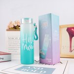 Glass Water Bottle Manufacturer - Wholesale 400ml Portable Frosted Gradient with Lid and String Direct Drinking Promotional Giveaway