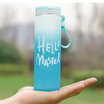 Glass Water Bottle Manufacturer - Wholesale 400ml Portable Frosted Gradient with Lid and String Direct Drinking Promotional Giveaway