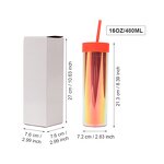 Acrylic Coffee Tumbler Manufacturer - Unique Promotional Gift with Logo 16oz Laser Shinning Bling Double Wall with Inserts Straw