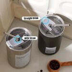 Insulated Ice Cup Manufacturer - Custom Simple Portable Thermal and Cold 304 Stainless Steel Vacuum Straw Coffee with Lid