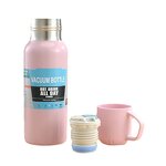 Travel Water Bottle Manufacturer - Custom Logo 500ml Pink Stainless Steel Vacuum Insulated Thermos Coffee Cup Gift Box Set